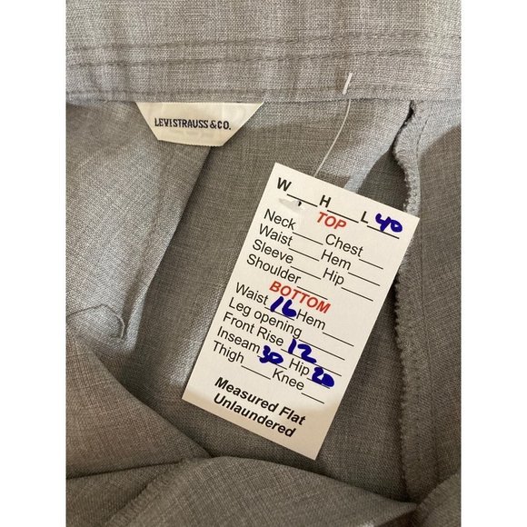 Vintage‎ 80’s Levi’s Wide Leg Dress Pants High Rise Light Gray Size 32 - Picture 6 of 6